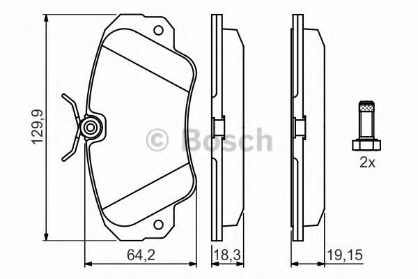 Купить запчасть Bosch - 0986460939 Колодки тормозные дисковые перед OPEL OMEGA B (V94) 2.0 16V (F69, M69, P69) 03.1994 - 09.1999 <=> OPEL OMEGA B Estate (V94) 2.0 16V (F35, M35, P35) 03.1994 - 09.1999