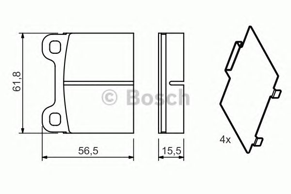 Купить запчасть BOSCH - 0986466302 Колодки тормозные дисковые перед VOLVO 850 (854) 2.4 08.1991 - 12.1996 <=> VOLVO 940 (944) 2.3 08.1990 - 12.1994