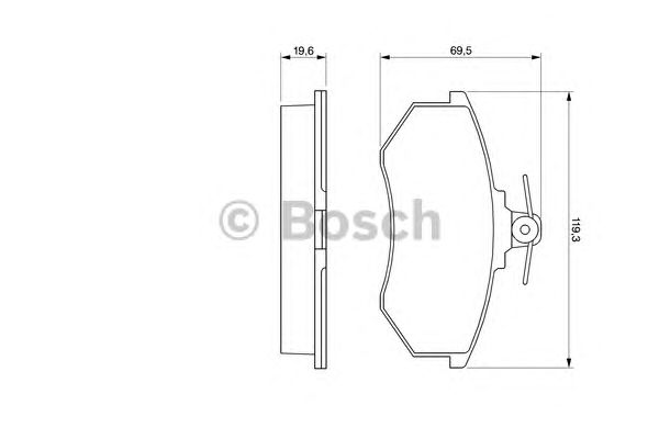 Купить запчасть Bosch - 0986466700 Колодки тормозные дисковые перед AUDI 80 Avant (8C5, B4) 2.0 07.1992 - 01.1996 <=> AUDI A4 (8D2, B5) 1.6 11.1994 - 10.2000