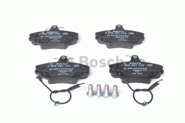 Купить запчасть Bosch - 0986467720 Колодки тормозные дисковые перед RENAULT LOGAN I (LS_) 1.4 09.2004 - <=> RENAULT LOGAN I (LS_) 1.6 09.2004 -