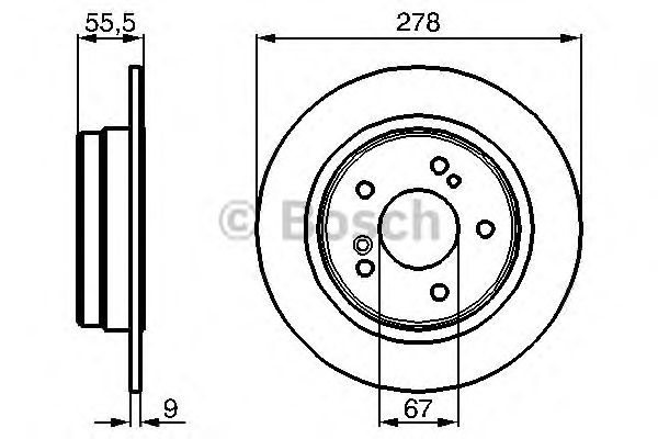 Купить запчасть Bosch - 0986478325 Диск тормозной зад MERCEDES-BENZ E-CLASS (W210) E 240 (210.061) 06.1997 - 08.2000 <=> MERCEDES-BENZ E-CLASS (W210) E 230 (210.037) 06.1995 - 06.1997