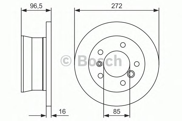 Купить запчасть Bosch - 0986478433 Диск тормозной зад MERCEDES-BENZ SPRINTER CLASSIC 3,5-t Box (909) 311 CDI (909.632, 909.633) 09.2013 - <=> MERCEDES-BENZ SPRINTER CLASSIC 4,6-t Bus (909) 411 CDI (909.843) 09.2013 -