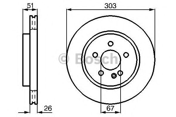 Купить запчасть Bosch - 0986478468 Диск тормозной перед MERCEDES-BENZ M-CLASS (W163) ML 320 (163.154) 02.1998 - 08.2002 <=> MERCEDES-BENZ M-CLASS (W163) ML 270 CDI (163.113) 12.1999 - 06.2005