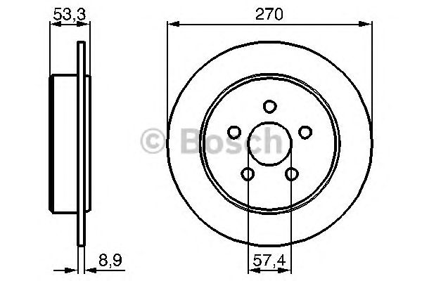 Купить запчасть BOSCH - 0986478514 Тормозной диск 0986478514