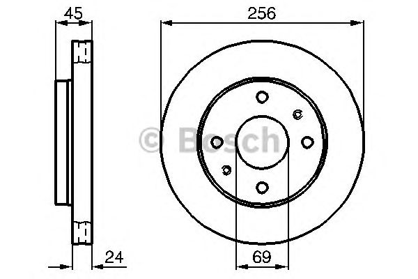 Купить запчасть Bosch - 0986478531 Диск тормозной перед MITSUBISHI GALANT VI (EA_) 2.4 GDI (EA3A) 02.1999 - 09.2000 <=> MITSUBISHI GALANT IV Saloon (E3_A) 1.8 (E32A) 11.1987 - 10.1992