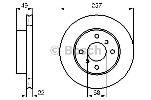 Купить запчасть Bosch - 0986478567 Диск тормозной перед NISSAN ALMERA Classic (B10) 1.6 16V 03.2006 - <=> NISSAN ALMERA II (N16) 1.5 10.2002 -