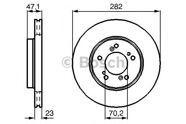 Купить запчасть Bosch - 0986478667 Диск тормозной перед HONDA CR-V I (RD) 2.0 16V 4WD (RD1, RD3) 01.1999 - 02.2002 <=> HONDA CR-V I (RD) 2.0 16V 4WD (RD1, RD3) 10.1995 - 12.2001
