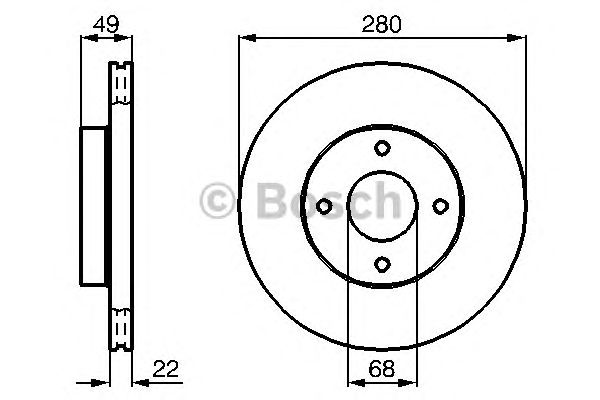 Купить запчасть BOSCH - 0986478728 Тормозной диск 0986478728