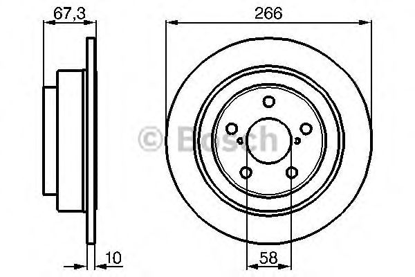 Купить запчасть Bosch - 0986478799 Диск тормозной зад SUBARU FORESTER (SG_) 2.0 X AWD 06.2005 - 05.2008 <=> SUBARU FORESTER (SG_) 2.5 XT AWD (SG9) 06.2005 - 05.2008