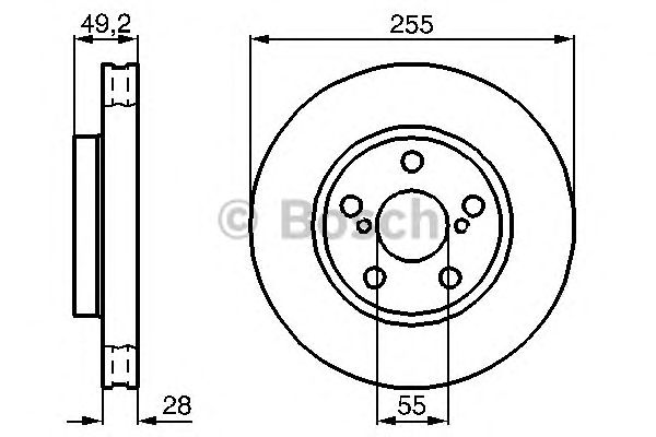 Купить запчасть Bosch - 0986478858 Диск тормозной перед TOYOTA CARINA E Saloon (_T19_) 1.6 (AT190) 01.1993 - 09.1997 <=> TOYOTA CARINA E Saloon (_T19_) 1.6 (AT190) 01.1995 - 09.1997