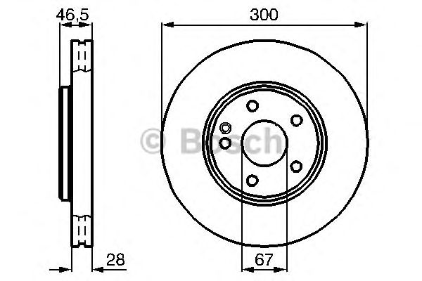 Купить запчасть Bosch - 0986478876 Диск тормозной перед MERCEDES-BENZ E-CLASS (W210) E 240 (210.061) 06.1997 - 08.2000 <=> MERCEDES-BENZ C-CLASS (W203) C 230 Kompressor (203.040) 02.2004 - 02.2007