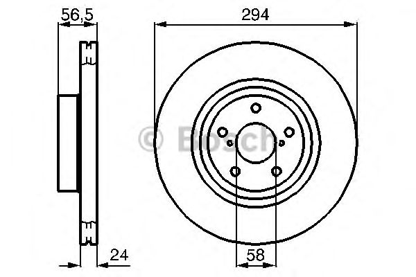Купить запчасть BOSCH - 0986478977 Диск тормозной перед SUBARU FORESTER (SJ_) 2.0 i AWD 03.2013 -  <=> SUBARU XV 2.0 i AWD 03.2012 - 