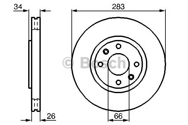 Купить запчасть Bosch - 0986478979 Диск тормозной перед PEUGEOT 308 (4A_, 4C_) 1.6 16V 09.2007 - <=> PEUGEOT 307 (3A/C) 1.6 16V 08.2000 - 11.2007