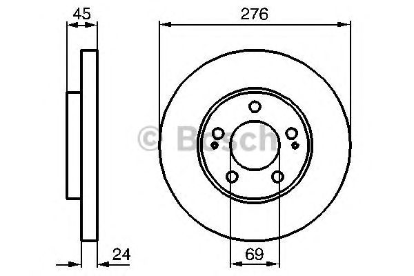 Купить запчасть Bosch - 0986479035 Диск тормозной перед MITSUBISHI SPACE WAGON (N9_W, N8_W) 2.4 GDI 10.1998 - 12.2004 <=> MITSUBISHI SPACE WAGON (N9_W, N8_W) 2.4 GDI 09.2000 - 12.2004
