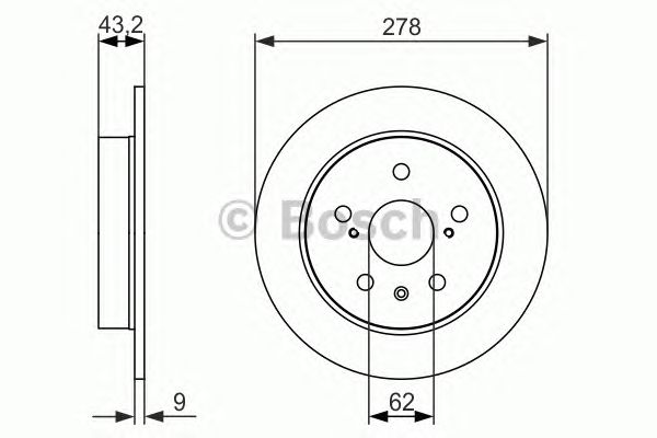 Купить запчасть Bosch - 0986479047 Диск тормозной зад SUZUKI SX4 (EY, GY) 1.6 VVT 4x4 (RW 416) 07.2009 - <=> SUZUKI SX4 (EY, GY) 1.6 VVT (RW 416) 07.2009 -