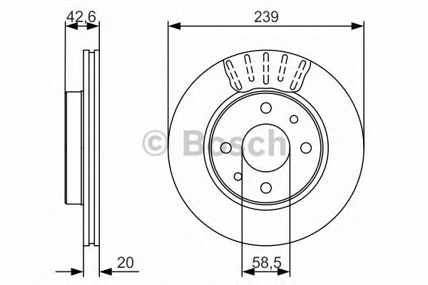 Купить запчасть Bosch - 0986479082 Диск тормозной перед LADA GRANTA (2190) 1.6 10.2011 - <=> LADA 110 (2110) 1.5 01.1995 - 12.2005