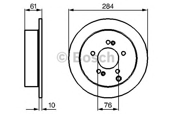 Купить запчасть Bosch - 0986479126 Диск тормозной зад HYUNDAI SANTA FE I (SM) 2.7 V6 4x4 02.2001 - 03.2006 <=> HYUNDAI SANTA FE I (SM) 2.0 CRDi 4x4 04.2001 - 03.2006