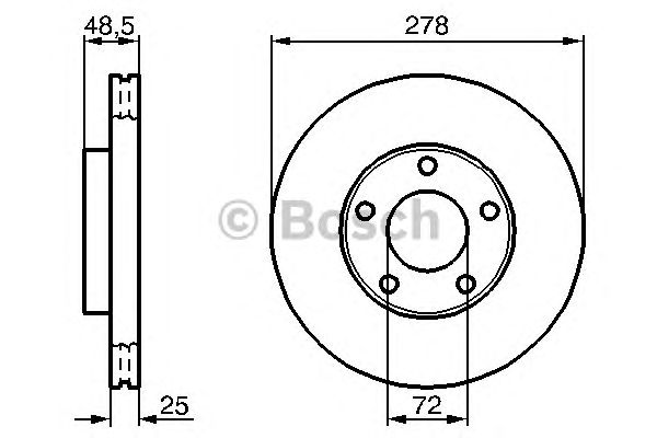 Купить запчасть Bosch - 0986479179 Диск тормозной перед MAZDA 3 Saloon (BK) 1.6 02.2004 - 06.2009 <=> MAZDA 3 Saloon (BL) 1.6 MZR 02.2009 - 09.2014