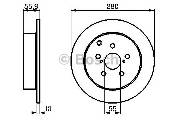 Купить запчасть Bosch - 0986479242 Диск тормозной зад TOYOTA AVENSIS Saloon (_T25_) 1.8 (ZZT251_) 04.2003 - 11.2008 <=> TOYOTA AVENSIS Saloon (_T25_) 2.0 (AZT250_) 04.2003 - 11.2008