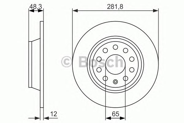 Купить запчасть Bosch - 0986479247 Диск тормозной зад VW TIGUAN (5N_) 2.0 TFSI 4motion 09.2007 - <=> VW TIGUAN (5N_) 1.4 TSI 4motion 09.2007 -