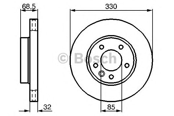 Купить запчасть Bosch - 0986479248 Диск тормозной перед VW TOUAREG (7P5, 7P6) 3.6 V6 FSI 08.2010 - <=> VW TOUAREG (7P5, 7P6) 3.0 V6 TDI 05.2011 -