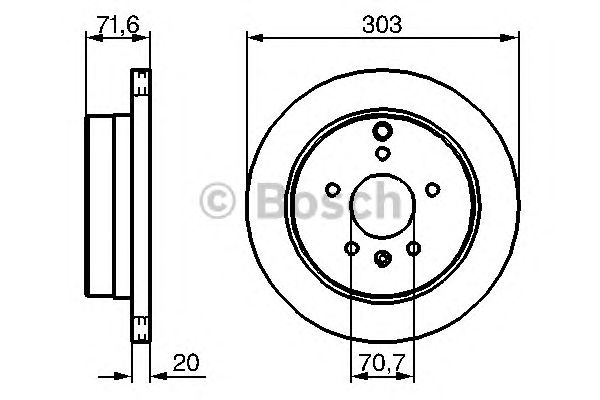 Купить запчасть BOSCH - 0986479268 Тормозной диск задний 0986479268