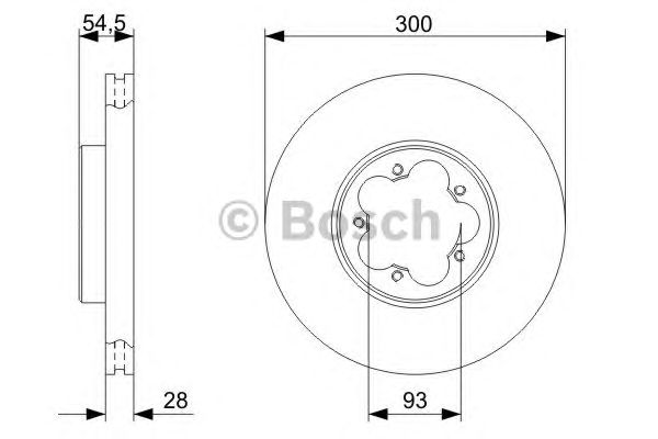 Купить запчасть BOSCH - 0986479307 Диск тормозной передний FORD TRANSIT 06- 0986479307