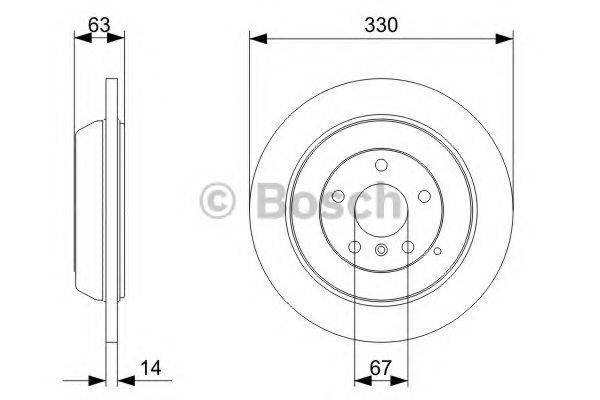 Купить запчасть BOSCH - 0986479330 Тормозной диск 0986479330