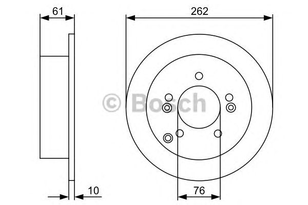 Купить запчасть Bosch - 0986479345 Диск тормозной зад HYUNDAI TUCSON (JM) 2.0 08.2004 - <=> KIA SPORTAGE (JE_, KM_) 2.0 i 16V 09.2004 -