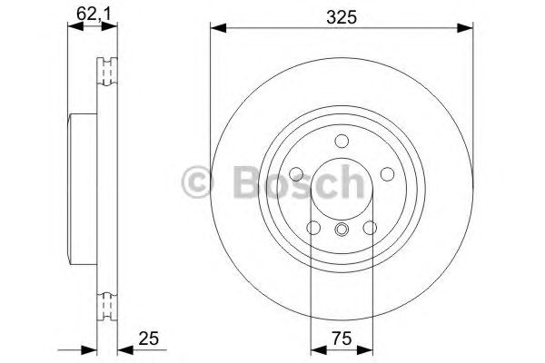 Купить запчасть Bosch - 0986479348 Диск тормозной перед BMW X3 (E83) 2.0 d 03.2007 - 08.2007 <=> BMW X3 (E83) xDrive 25 i 09.2008 - 12.2011