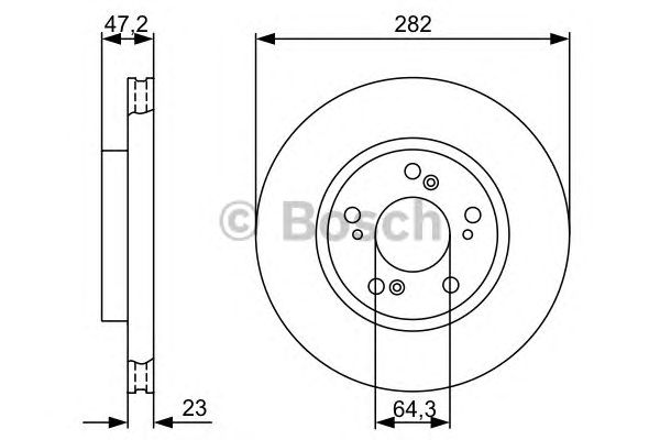 Купить запчасть BOSCH - 0986479365 Диск тормозной перед HONDA CR-V II (RD_) 2.0 (RD4) 09.2001 - 03.2007 <=> HONDA CR-V II (RD_) 2.4 Vtec 4WD (RD7) 09.2001 - 09.2006