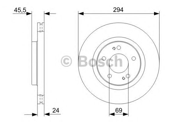 Купить запчасть Bosch - 0986479372 Диск тормозной MITSUBISHI OUTLANDER II (CW_W) 2.4 4WD (CW5W) 09.2007 - 11.2012 <=> MITSUBISHI OUTLANDER II (CW_W) 2.0 11.2006 - 11.2012