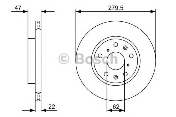 Купить запчасть Bosch - 0986479403 Диск тормозной перед SUZUKI SX4 (EY, GY) 1.6 VVT 4x4 (RW 416) 07.2009 -  <=> SUZUKI SX4 (EY, GY) 1.6 VVT 4x4 (RW 416) 06.2006 - 
