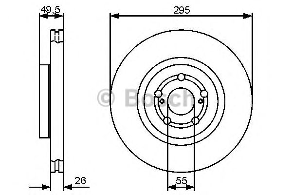 Купить запчасть Bosch - 0986479423 Диск тормозной перед TOYOTA AVENSIS Saloon (_T25_) 2.0 (AZT250_) 04.2003 - 11.2008 <=> TOYOTA AVENSIS Saloon (_T25_) 2.4 (AZT251_) 10.2003 - 11.2008