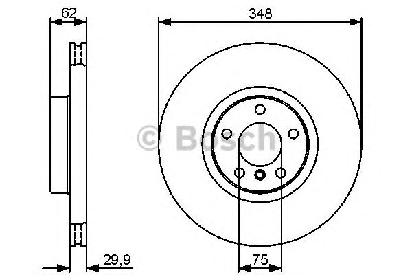 Купить запчасть Bosch - 0986479436 Диск тормозной перед BMW X5 (E70) 3.0 d 02.2007 - 09.2008 <=> BMW X5 (E70) 3.0 si 02.2006 - 09.2008