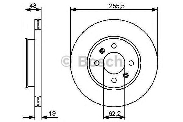 Купить запчасть Bosch - 0986479459 Диск тормозной перед HYUNDAI GETZ (TB) 1.4 i 08.2005 - 12.2010 <=> HYUNDAI GETZ (TB) 1.3 i 09.2002 - 03.2004