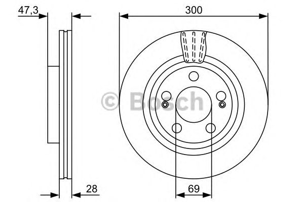 Купить запчасть BOSCH - 0986479537 Тормозной диск передний 0986479537