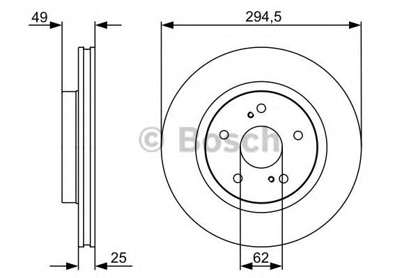 Купить запчасть BOSCH - 0986479559 Тормозной диск передний 0986479559