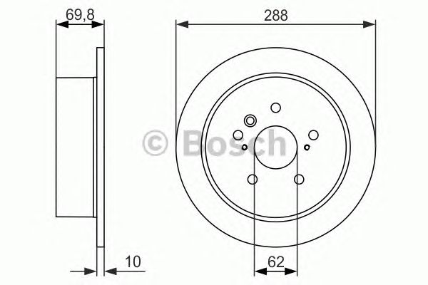 Купить запчасть Bosch - 0986479614 Диск тормозной перед LEXUS RX (_U3_) 350 AWD (GSU35_) 02.2006 - 12.2008 <=> LEXUS RX (_U3_) 300 (MCU35_) 05.2003 - 12.2008