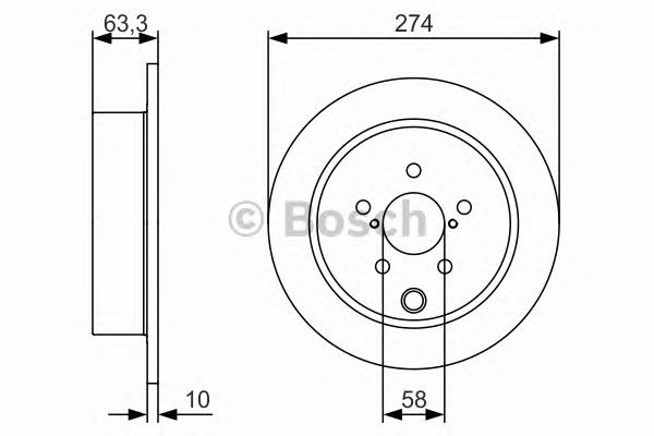 Купить запчасть Bosch - 0986479634 Диск тормозной зад SUBARU FORESTER (SJ_) 2.0 i AWD 03.2013 - <=> SUBARU XV 2.0 i AWD 03.2012 -