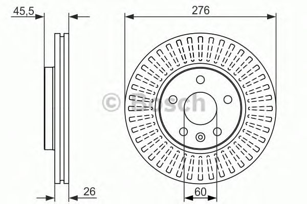 Купить запчасть Bosch - 0986479643 Диск тормозной перед CHEVROLET CRUZE (J300) 1.6 05.2009 - <=> CHEVROLET AVEO Saloon (T300) 1.6 03.2011 -