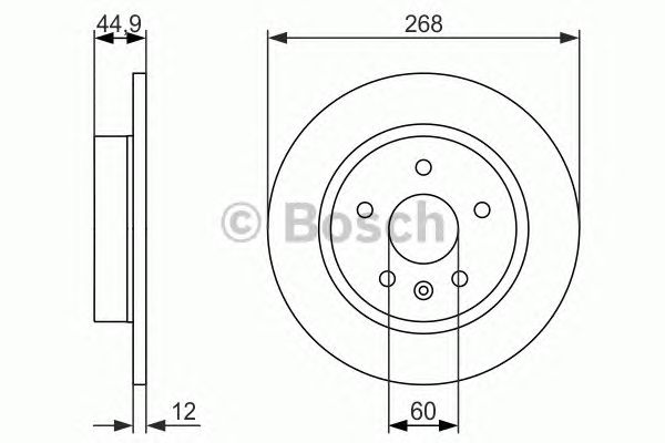 Купить запчасть Bosch - 0986479645 Диск тормозной CHEVROLET CRUZE (J300) 1.6 05.2009 - <=> CHEVROLET CRUZE (J300) 1.8 05.2009 -