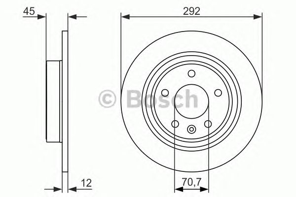 Купить запчасть Bosch - 0986479646 Диск тормозной зад CHEVROLET CRUZE (J300) 1.6 05.2009 - <=> CHEVROLET CRUZE (J300) 1.8 05.2009 -