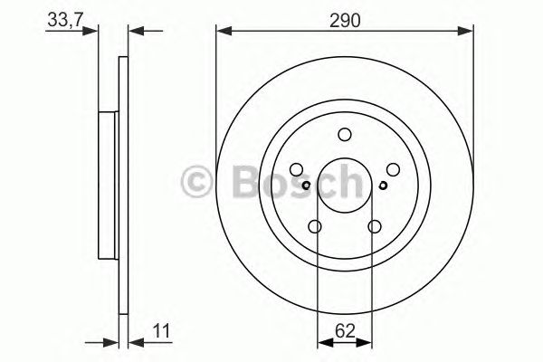 Купить запчасть Bosch - 0986479656 Диск тормозной зад TOYOTA AVENSIS Saloon (_T27_) 1.8 (ZRT271_) 11.2008 - <=> TOYOTA AVENSIS Saloon (_T27_) 2.0 (ZRT272_) 11.2008 -