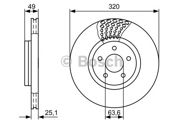 Купить запчасть BOSCH - 0986479660 Тормозной диск передний 0986479660