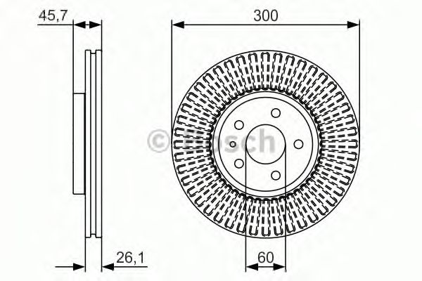 Купить запчасть BOSCH - 0986479666 Тормозной диск передний 0986479666