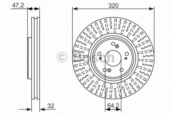 Купить запчасть Bosch - 0986479741 Диск тормозной перед HONDA ACCORD VIII (CU) 2.4 i (CU2) 07.2008 - 06.2015 <=> HONDA ACCORD VIII (CU) 2.0 i (CU1) 06.2008 - 06.2015