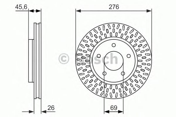 Купить запчасть BOSCH - 0986479783 Диск тормозной перед MITSUBISHI LANCER VIII (CY_A, CZ_A) 1.5 06.2008 -  <=> MITSUBISHI LANCER VIII (CY_A, CZ_A) 1.8 02.2008 - 