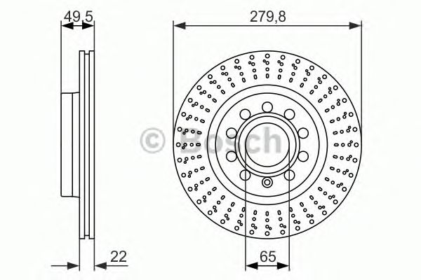 Купить запчасть Bosch - 0986479940 Диск тормозной перед SKODA OCTAVIA II (1Z3) 1.6 06.2004 - 06.2013 <=> VW JETTA IV (162, 163) 1.6 12.2011 -