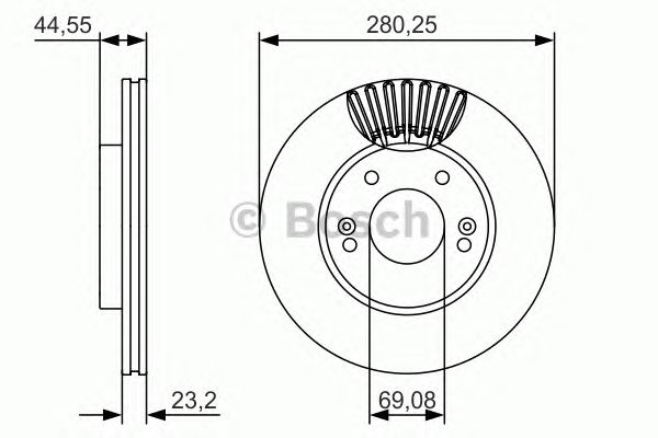 Купить запчасть Bosch - 0986479A12 Диск тормозной перед HYUNDAI i30 (GD) 1.6 12.2011 - 12.2015 <=> HYUNDAI ELANTRA Saloon (MD, UD) 1.6 06.2011 - 12.2015